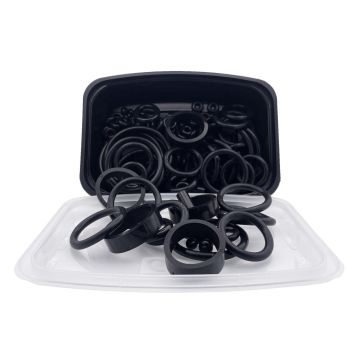 125-Piece PerfectPlay™ Black Silicone Rubber Ring Set